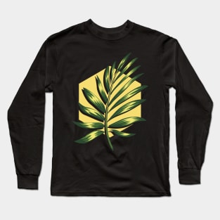 Green Palm Leaf Long Sleeve T-Shirt